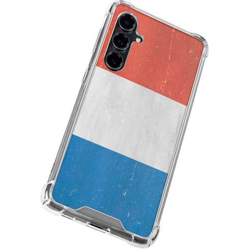 Netherlands Flag Distressed Galaxy S23 FE Clear Case